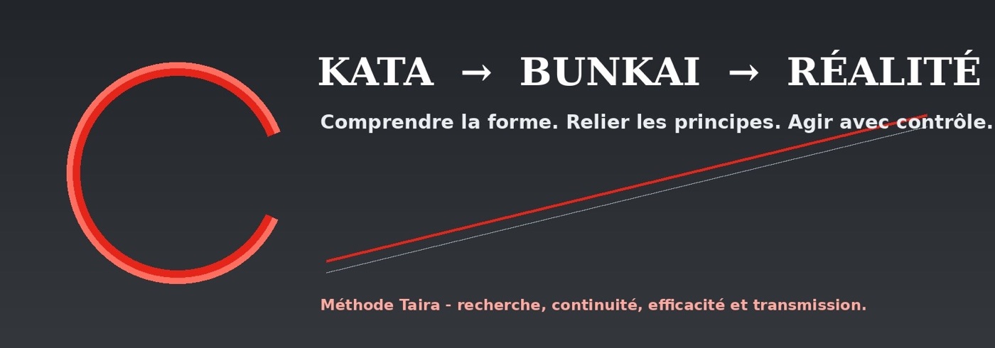 Kata, bunkai, réalité — méthode Taira